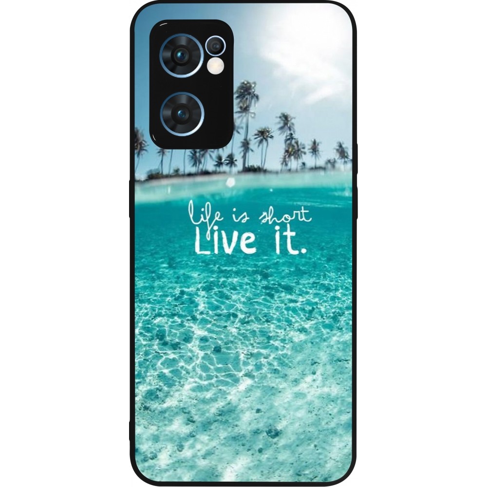 OPPO Reno7 5G Case Hülle - Silikon schwarz Summer 18 24