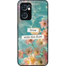 OPPO Reno7 5G Case Hülle - Silikon schwarz Summer 2025 Grow with the flow