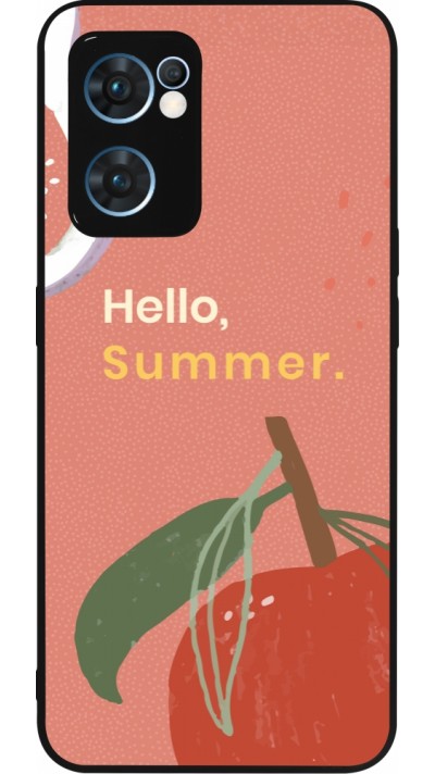 Coque OPPO Reno7 5G - Silicone rigide noir Summer 2025 Hello summer