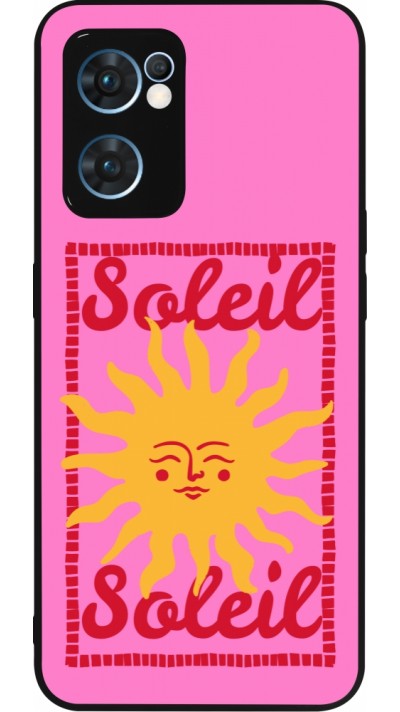 Coque OPPO Reno7 5G - Silicone rigide noir Sun sun 2026