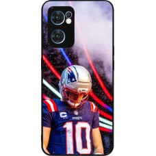 Coque OPPO Reno7 5G - Silicone rigide noir Super Bowl 26 Patriots 3