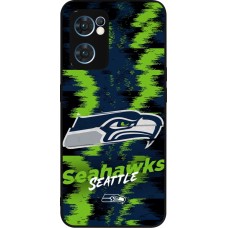 Coque OPPO Reno7 5G - Silicone rigide noir Super Bowl 26 Seattle 2
