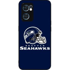Coque OPPO Reno7 5G - Silicone rigide noir Super Bowl 26 Seattle 3