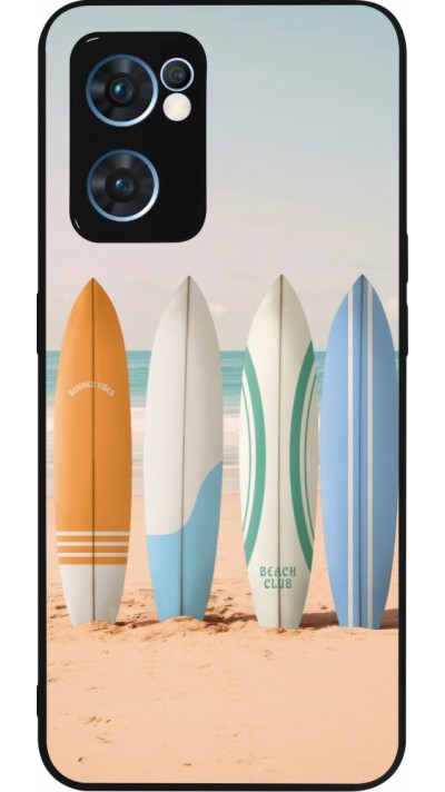 OPPO Reno7 5G Case Hülle - Silikon schwarz Summer surfboard 2025