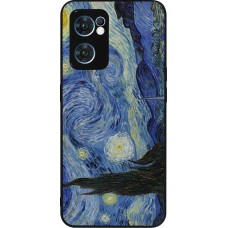 OPPO Reno7 5G Case Hülle - Silikon schwarz Kunstbild - Sternennacht - Van Gogh