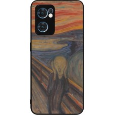 OPPO Reno7 5G Case Hülle - Silikon schwarz Kunstbild - Der Schrei - Edvard Munch