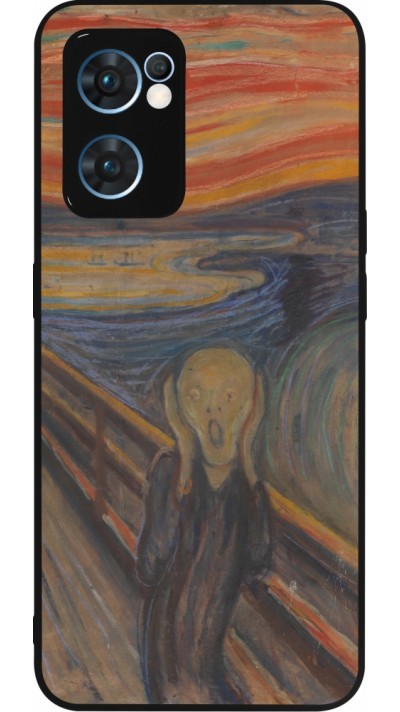 OPPO Reno7 5G Case Hülle - Silikon schwarz Kunstbild - Der Schrei - Edvard Munch