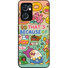 OPPO Reno7 5G Case Hülle - Silikon schwarz Thats beacause of