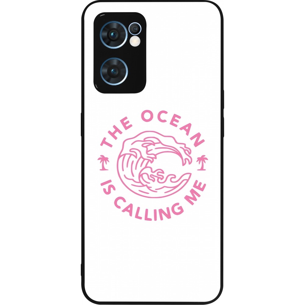 OPPO Reno7 5G Case Hülle - Silikon schwarz The Ocean is calling me