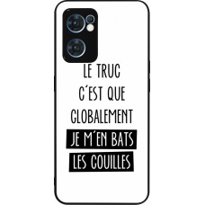 OPPO Reno7 5G Case Hülle - Silikon schwarz Le truc globalement bats les couilles
