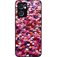 Coque OPPO Reno7 5G - Silicone rigide noir Valentine 2025 Confetti