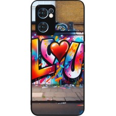 Coque OPPO Reno7 5G - Silicone rigide noir Valentine 2025 Love U Tag