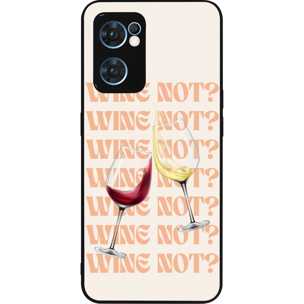 OPPO Reno7 5G Case Hülle - Silikon schwarz Wine not