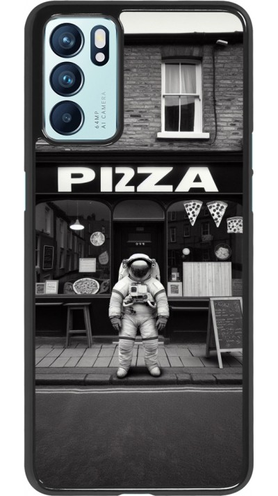 OPPO Reno6 5G Case Hülle - Astronaut vor einer Pizzeria
