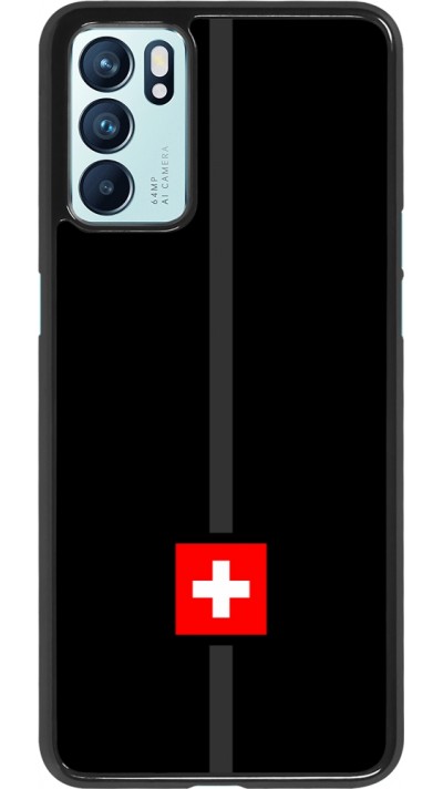 OPPO Reno6 5G Case Hülle - Kanton CH schwarz