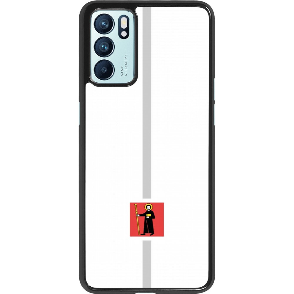 OPPO Reno6 5G Case Hülle - Kanton GL weiss