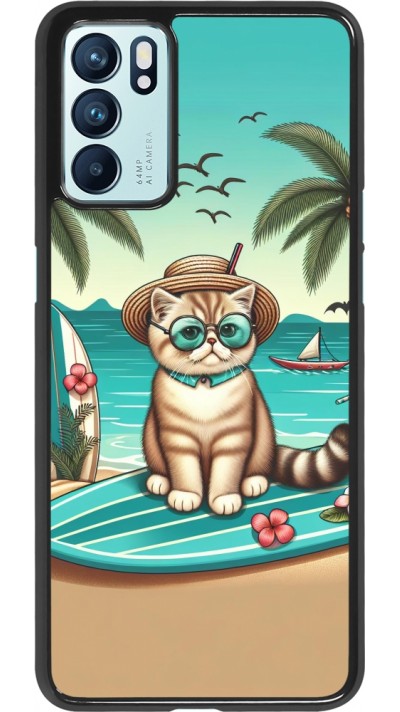 Coque OPPO Reno6 5G - Chat Surf Style