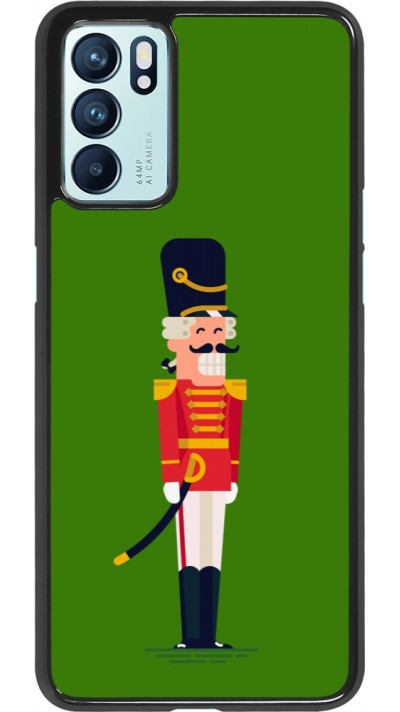 Coque OPPO Reno6 5G - Christmas 25 Nutcracker Green