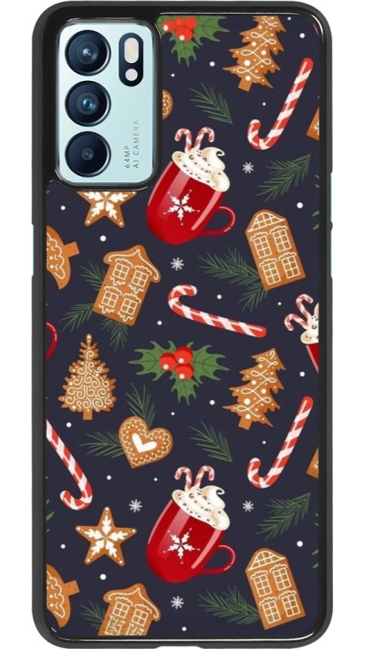 Coque OPPO Reno6 5G - Christmas 25 Pattern Gingerbread House