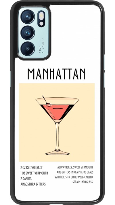 OPPO Reno6 5G Case Hülle - Cocktail Rezept Manhattan