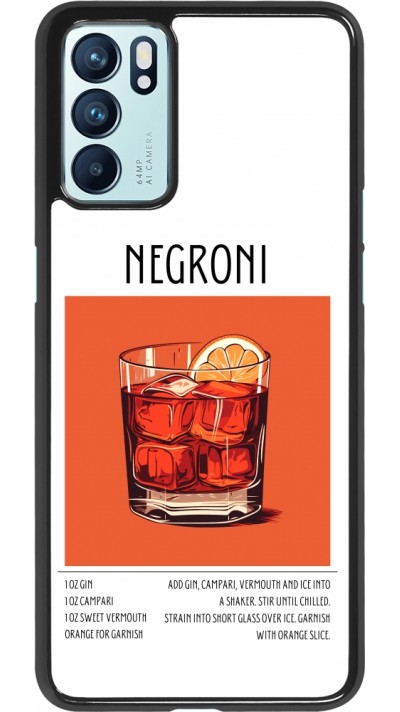 OPPO Reno6 5G Case Hülle - Cocktail Rezept Negroni