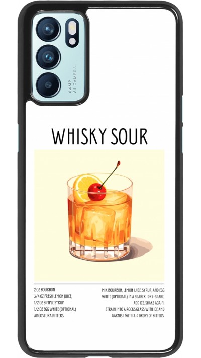 OPPO Reno6 5G Case Hülle - Cocktail Rezept Whisky Sour