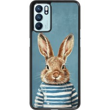 Coque OPPO Reno6 5G - Easter 2026 Rabbit navy