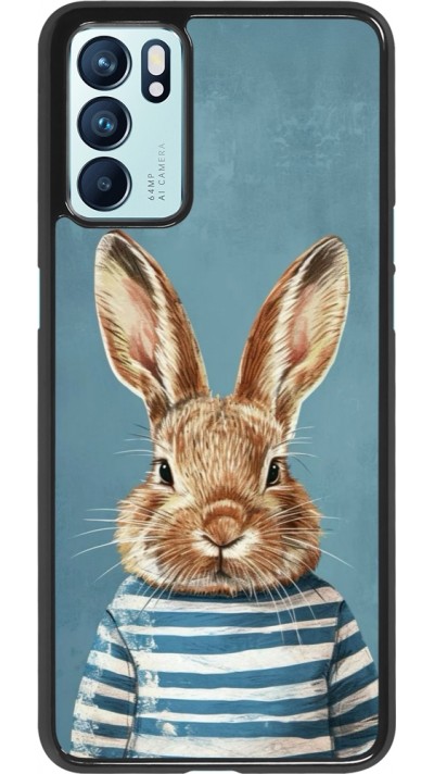 Coque OPPO Reno6 5G - Easter 2026 Rabbit navy