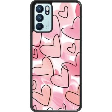 OPPO Reno6 5G Case Hülle - Easter 2023 pink hearts