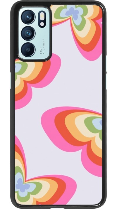 Coque OPPO Reno6 5G - Easter 2024 rainbow butterflies