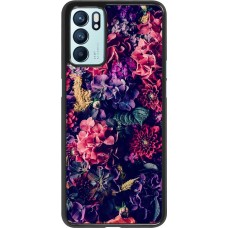Coque Oppo Reno6 5G - Flowers Dark
