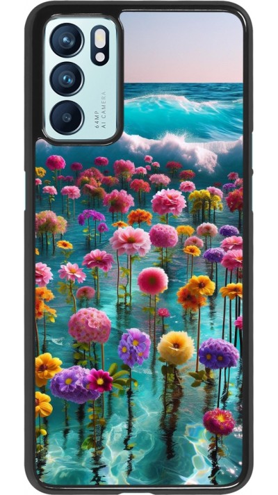 Coque OPPO Reno6 5G - Flower sea waves