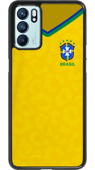 Coque Oppo Reno6 5G - Maillot de football Brésil 2022 personnalisable
