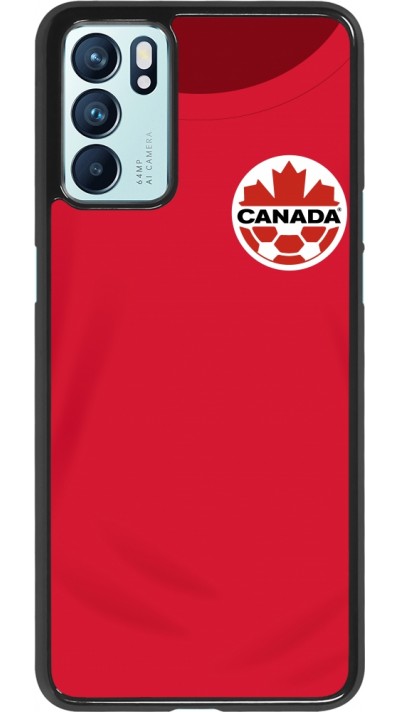 Coque Oppo Reno6 5G - Maillot de football Canada 2022 personnalisable