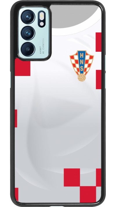 Coque Oppo Reno6 5G - Maillot de football Croatie 2022 personnalisable