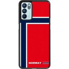 Coque OPPO Reno6 5G - Maillot de football Norvège 2026 personnalisable