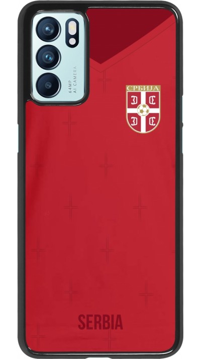 Coque Oppo Reno6 5G - Maillot de football Serbie 2022 personnalisable