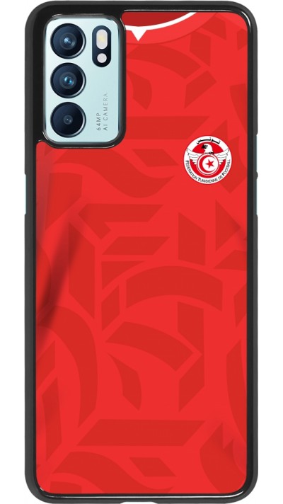 Coque Oppo Reno6 5G - Maillot de football Tunisie 2022 personnalisable