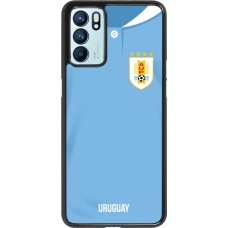 Oppo Reno6 5G Case Hülle - Uruguay 2022 personalisierbares Fussballtrikot