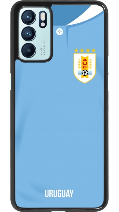 Coque Oppo Reno6 5G - Maillot de football Uruguay 2022 personnalisable