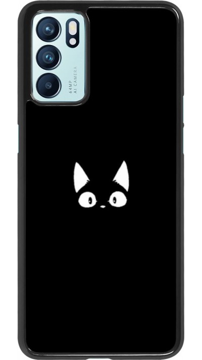 Hülle Oppo Reno6 5G - Funny cat on black