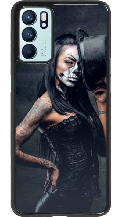 Oppo Reno6 5G Case Hülle - Halloween 22 Tattooed Girl