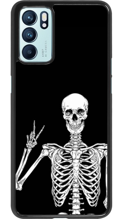 Coque OPPO Reno6 5G - Halloween 2023 peace skeleton