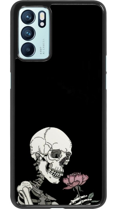 Coque OPPO Reno6 5G - Halloween 2023 rose and skeleton