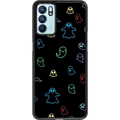 OPPO Reno6 5G Case Hülle - Halloween 2024 colorful ghosts