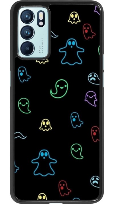 OPPO Reno6 5G Case Hülle - Halloween 2024 colorful ghosts