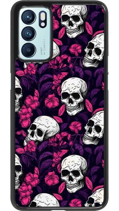 OPPO Reno6 5G Case Hülle - Halloween 2024 romantic skulls