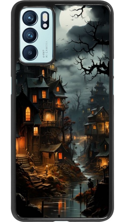 OPPO Reno6 5G Case Hülle - Halloween 2024 scary town