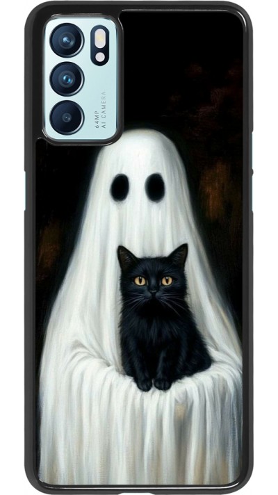 OPPO Reno6 5G Case Hülle - Halloween 2025 Ghost with black cat