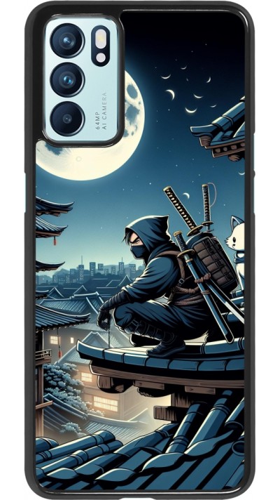 Coque OPPO Reno6 5G - Ninja sous la lune